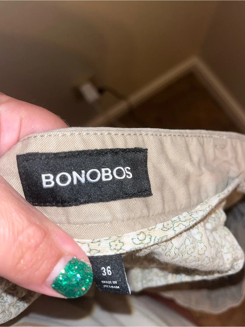 Bonobos Chino Shorts Mens Size 36 Tan Cotton Flat Front Outdoor Fishing EUC
